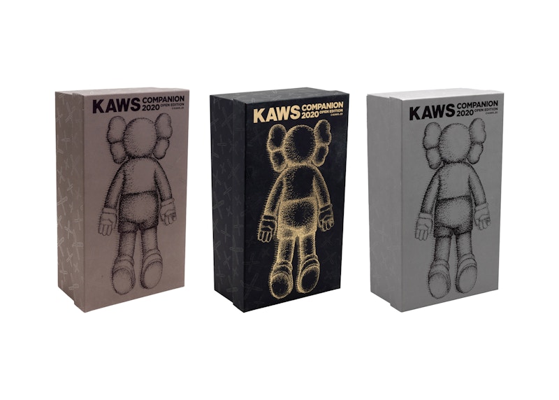 Order Set Patung KAWS Companion 2020 Coklat/Hitam/Kelabu