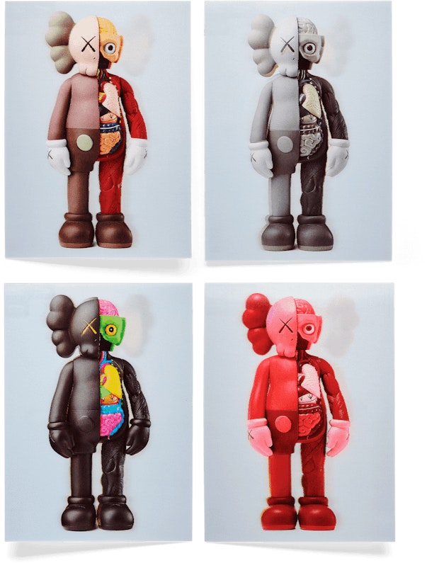kaws-companion-flayed-lenticular-postcard-set-of-4-multi