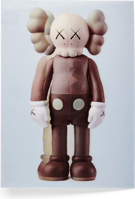 kaws-companion-flayed-lenticular-postcard-brown