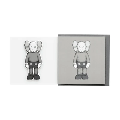KAWS Companion Greeting Card (With Puffy Sticker) Grey