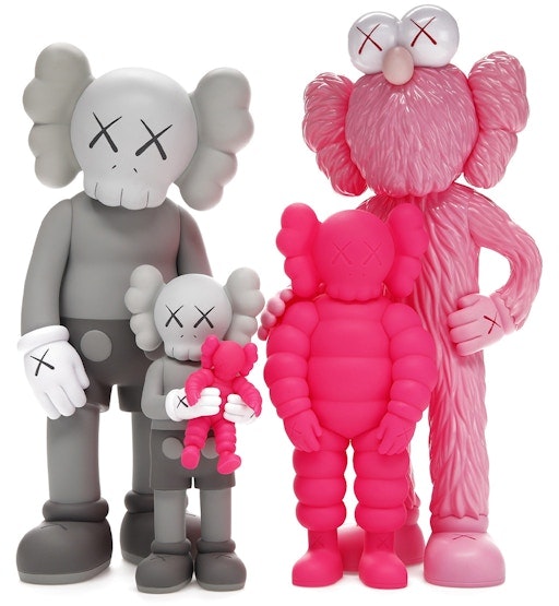 kaws-family-vinyl-figures-grey-pink