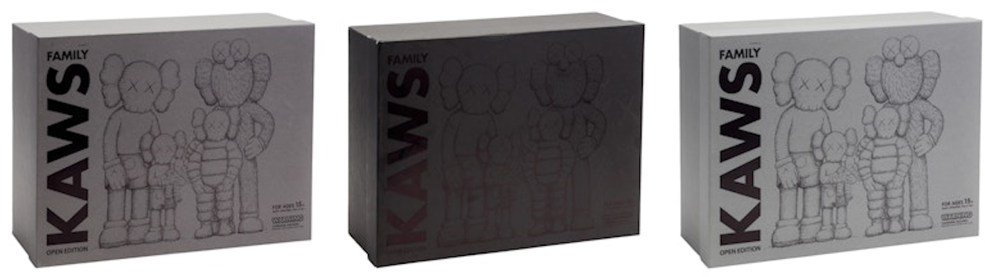 KAWS Family Vinyl Figures Set Brown/Blue/White/Black/Grey/Pink Lookbook KAWS Family Vinyl Figures Set Brown/Blue/White/Black/Grey/Pink