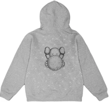 KAWS FW24 Shanghai Limited Reflective Logo Hoodie Unisex Grey 24A130KS2HGY KAWS FW24 Shanghai Limited Reflective Logo Hoodie Unisex Grey 24A130KS2HGY