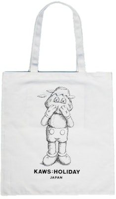 KAWS HOLIDAY JAPAN Tote Bag White Buy KAWS HOLIDAY JAPAN Tote Bag White