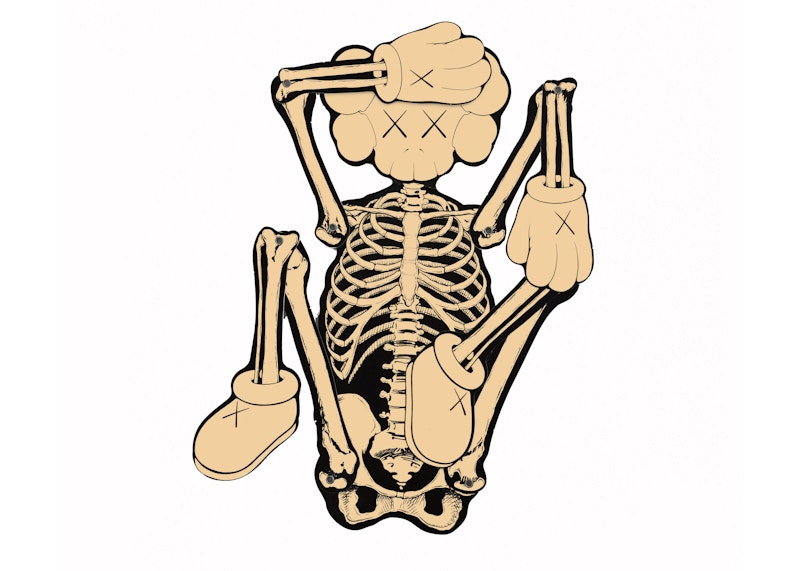 Order KAWS Skeleton Papan Hiasan Ornamen Bone