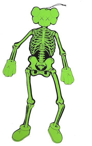 kaws-skeleton-board-cutout-ornament-green