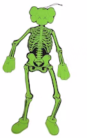 KAWS Skeleton Board Cutout Ornament Green