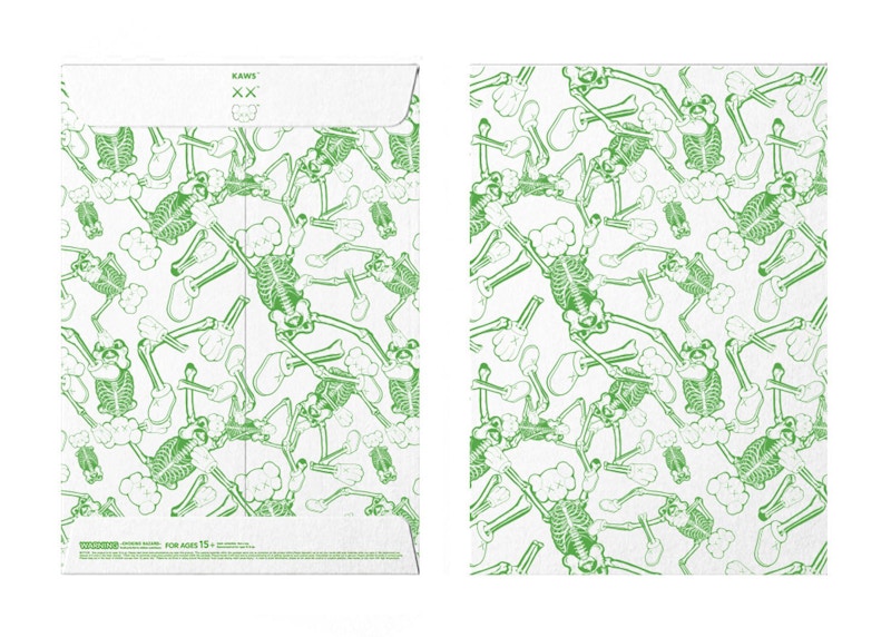 Lookbook KAWS 스켈레톤 보드 컷아웃 장식 그린