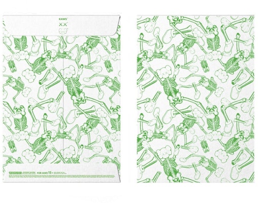 KAWS スケルトン ボード カットアウト オーナメント グリーン Lookbook KAWS スケルトン ボード カットアウト オーナメント グリーン