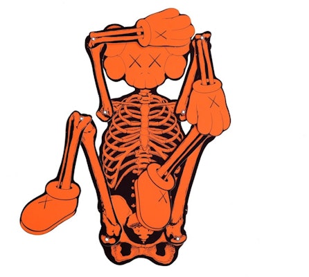 KAWS 骷髅橙色滑板剪影饰品 Order KAWS 骷髅橙色滑板剪影饰品