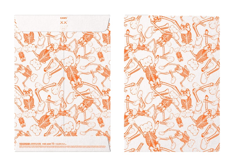 Lookbook KAWS 骷髅橙色滑板剪影饰品
