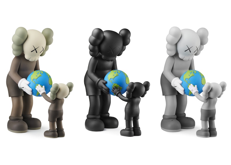 KAWS THE PROMISE Vinyl Figure Set 'Brown/Black/Grey'