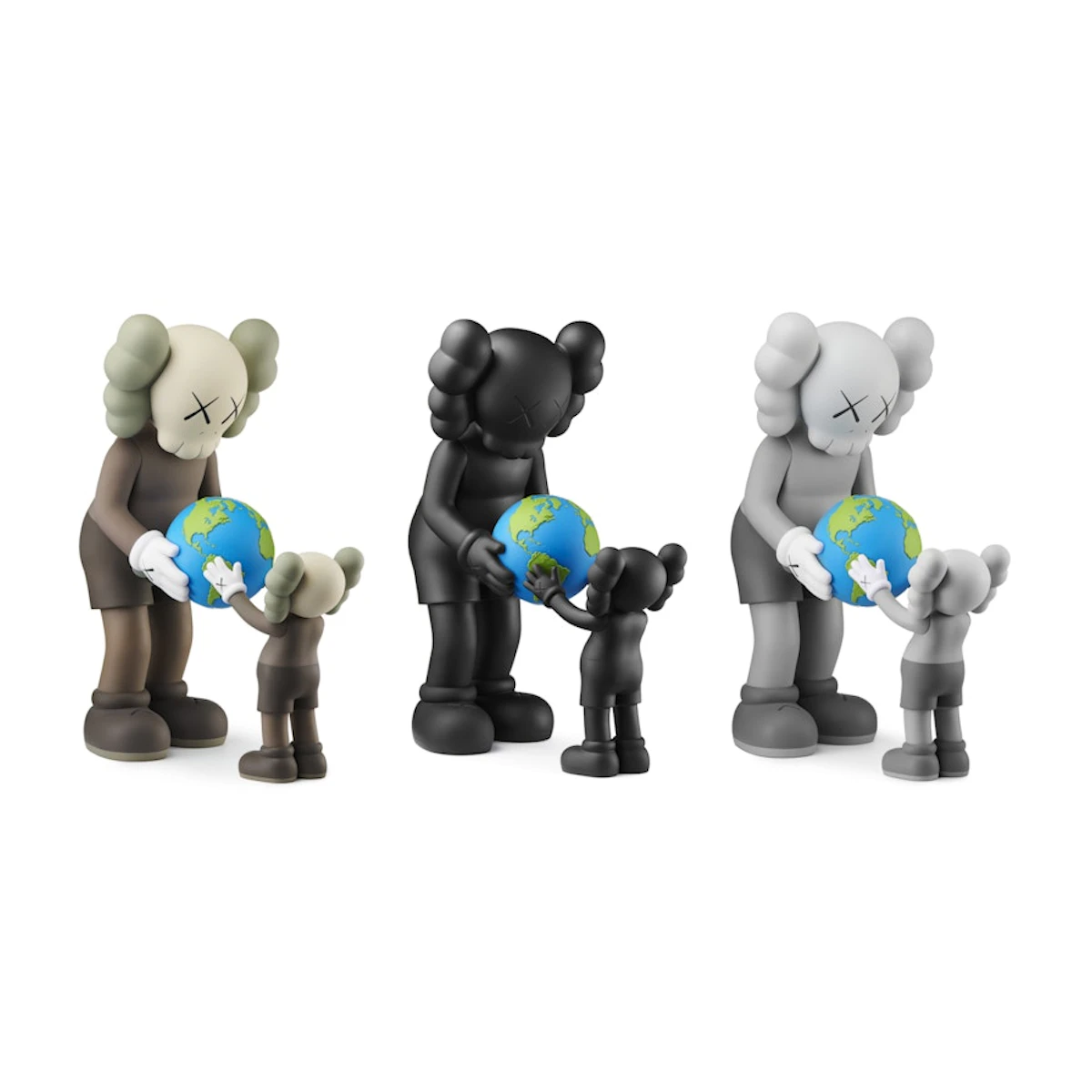 KAWS THE PROMISE Vinyl Figure Set 'Brown/Black/Grey'