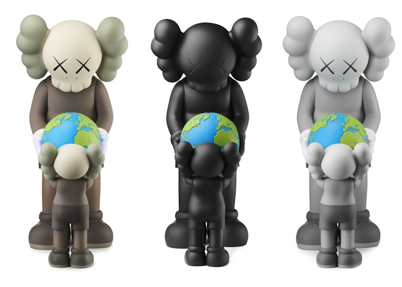 Shop KAWS THE PROMISE 乙烯基玩偶套裝『棕色/黑色/灰色』