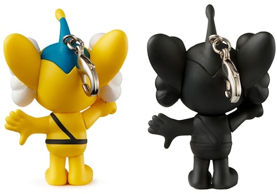 KAWS Tokyo First JPP Keychain Yellow/Black Set 2021 Order KAWS Tokyo First JPP Keychain Yellow/Black Set 2021
