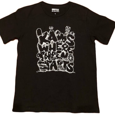 KAWS Where The End Starts Tee Black Buy KAWS Where The End Starts Tee Black