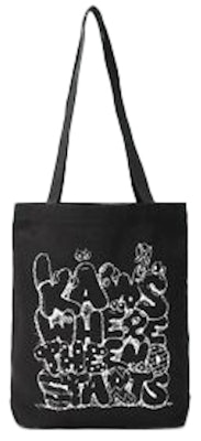 KAWS Where The End Starts Tote Bag Black Buy KAWS Where The End Starts Tote Bag Black