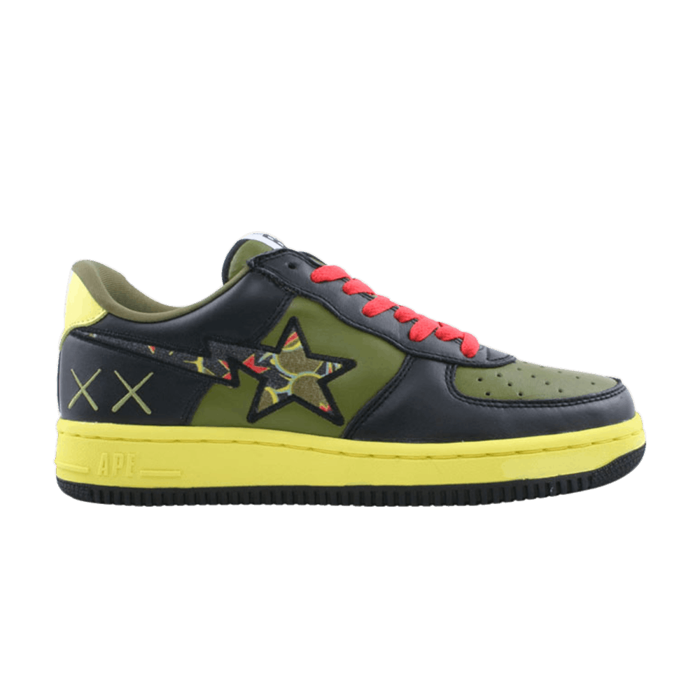 Buy Kaws x BAPE Bapesta FS-001 Rendah 'Olive Hitam' 415
