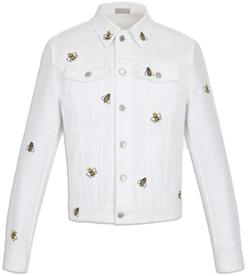 KAWS x Dior Bee Denim Trucker Jacket White Buy KAWS x Dior Bee Denim Trucker Jacket White