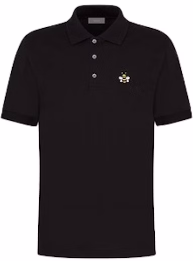 kaws-x-dior-bee-polo-shirt-black