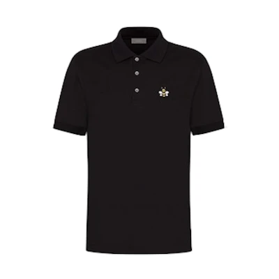 KAWS Dior Bee Polo Shirt Black