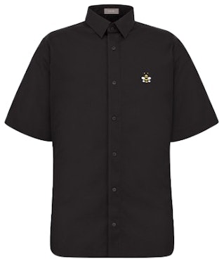 kaws-x-dior-bee-short-sleeve-shirt-black