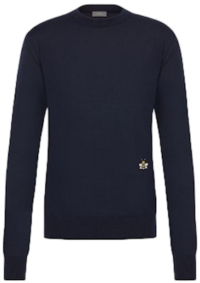 KAWS x Dior Bee Wool Sweater Navy Buy KAWS x Dior Bee Wool Sweater Navy