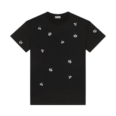 KAWS Dior Embroidered Bee T-Shirt Black
