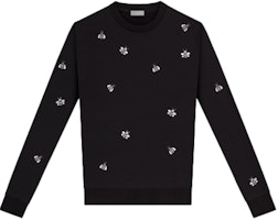 KAWS x Dior Embroidered Bees Crewneck Sweatshirt Black KAWS x Dior Embroidered Bees Crewneck Sweatshirt Black