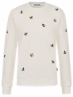 KAWS x Dior Embroidered Bees Crewneck Sweatshirt White KAWS x Dior Embroidered Bees Crewneck Sweatshirt White