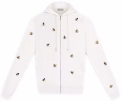 KAWS x Dior Embroidered Bees Zip Up Sweatshirt White KAWS x Dior Embroidered Bees Zip Up Sweatshirt White