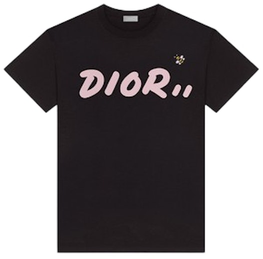 kaws-x-dior-logo-t-shirt-black