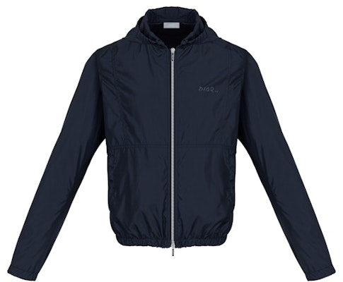 KAWS x Dior Nylon Zip Up Hooded Jacket Navy Buy KAWS x Dior Nylon Zip Up Hooded Jacket Navy