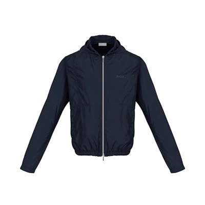 KAWS Dior Nylon Zip Up Hooded Jacket Navy