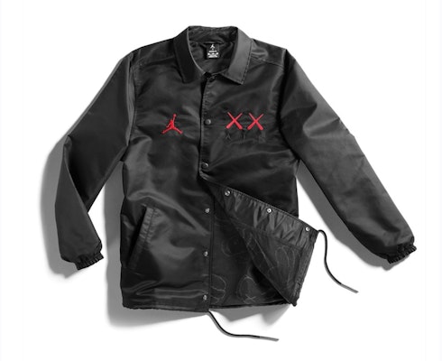KAWS x Jordan Satin Coaches Jacket Black Buy KAWS x Jordan Satin Coaches Jacket Black
