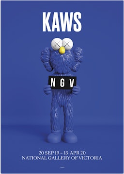 kaws-x-ngv-bff-exhibition-poster-blue