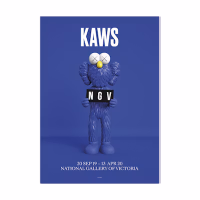 KAWS NGV BFF Exhibition Poster Blue