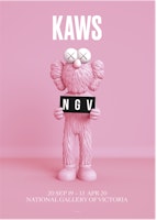 KAWS x NGV BFF Exhibition Poster Pink KAWS x NGV BFF Exhibition Poster Pink