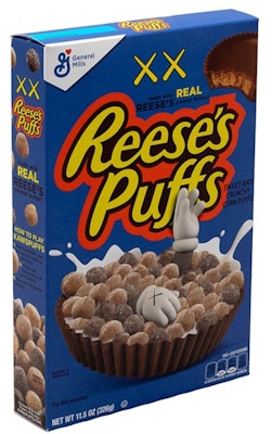 KAWS x Reese's Puffs Limited Edition Cereal (Not Fit For Human Consumption) Blue Order KAWS x Reese's Puffs Limited Edition Cereal (Not Fit For Human Consumption) Blue