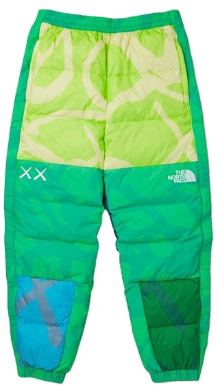 kaws-x-the-north-face-puffer-pants-green