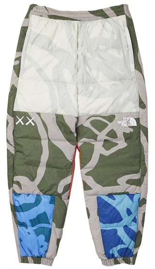 kaws-x-the-north-face-puffer-pants-grey