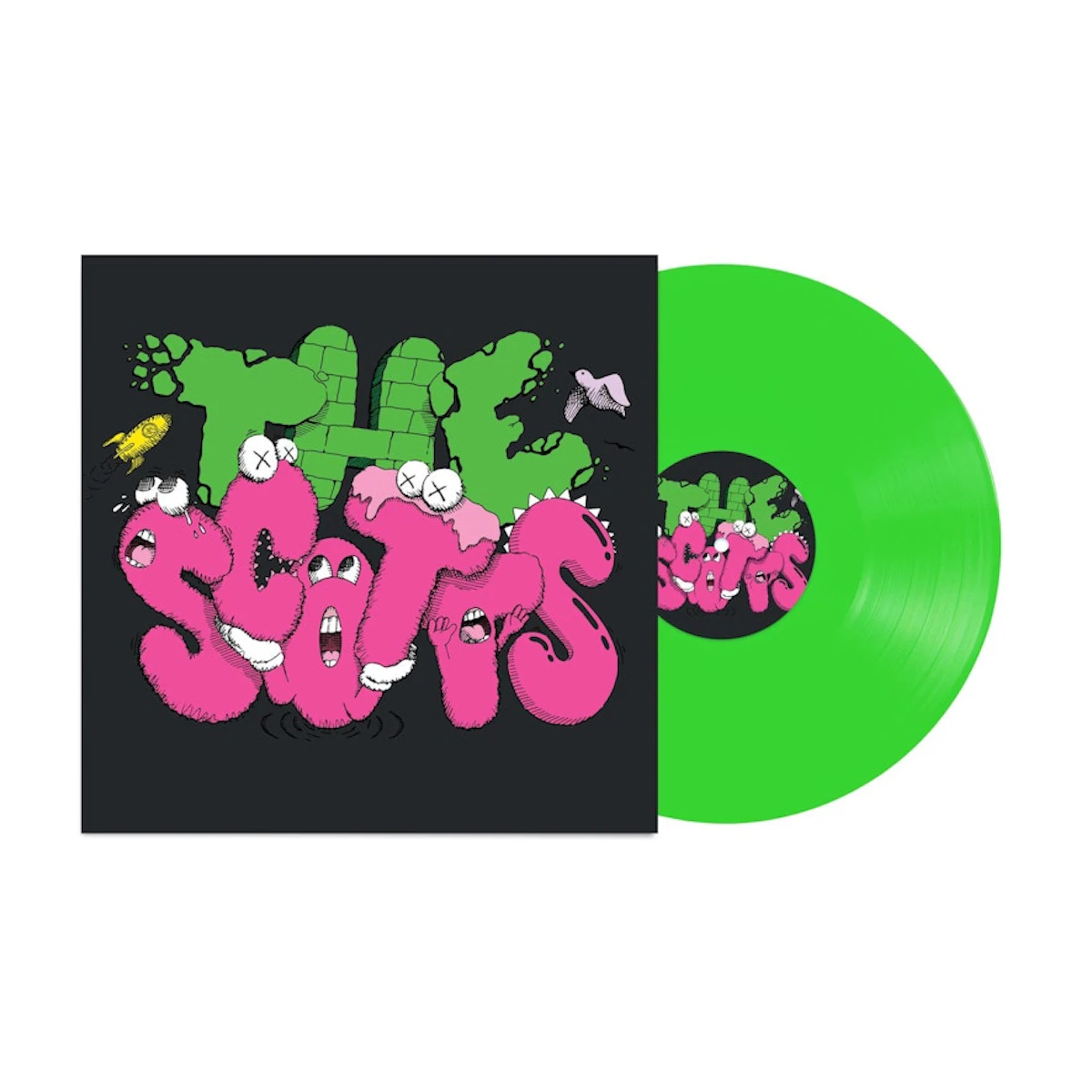 KAWS X Travis Scott The Scotts Vinyl 12 Green Great Gifts Club Kaws x travis scott the scotts vinyl 12 green great gifts club