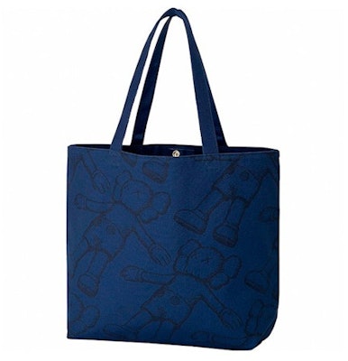 KAWS x Uniqlo All Over Holiday Print Tote Bag Navy Buy KAWS x Uniqlo All Over Holiday Print Tote Bag Navy