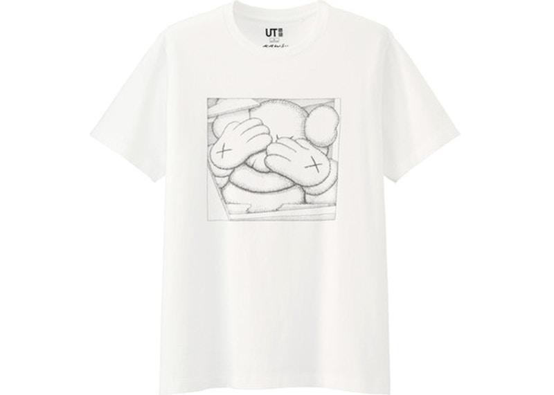 Buy 카우스 x 유니클로 첨 티셔츠 (일본 사이즈) 화이트 
