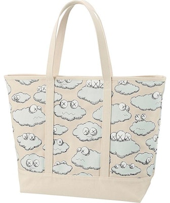 KAWS x Uniqlo Clouds Tote Bag Beige Buy KAWS x Uniqlo Clouds Tote Bag Beige