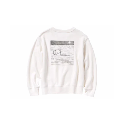 KAWS Uniqlo Longsleeve Sweatshirt (Youth) Off White