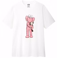 KAWS x Uniqlo Pink BFF Tee (JP Sizing) White KAWS x Uniqlo Pink BFF Tee (JP Sizing) White
