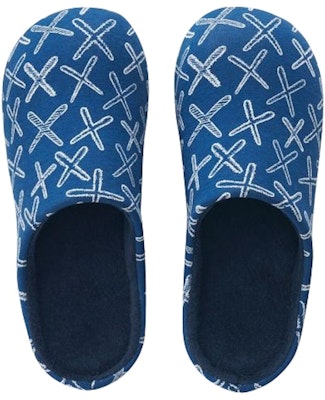 KAWS x Uniqlo X Logo Room Shoes Blue Buy KAWS x Uniqlo X Logo Room Shoes Blue