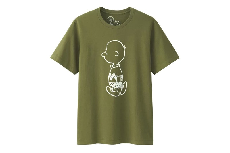 KAWS x Uniqlo x Peanuts Charlie Brown Tee (US Sizing) Olive
