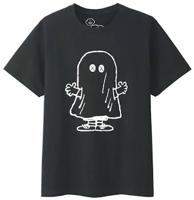 KAWS x Uniqlo x Peanuts Ghost Tee Black Buy KAWS x Uniqlo x Peanuts Ghost Tee Black